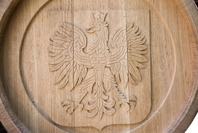 Polski orzeł na beczce